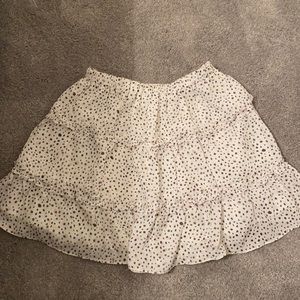 Mini polka dot ruffle skirt
